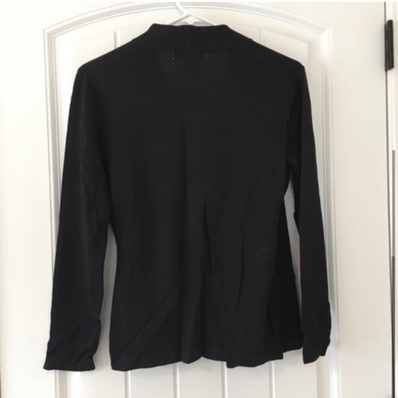 Joseph Allen Vintage Black Crossover Neckline long sleeve Top Size Large - Picture 3 of 4